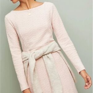 Chic Blush Long Sleeve Dress